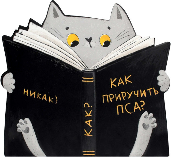 Блокнот «Кот с книгой»