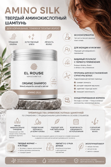 Amino Silk шампунь для нормальных, тонких и тусклых волос