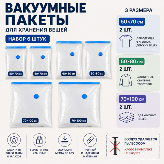 вакуумные пакеты для хранения вещей
