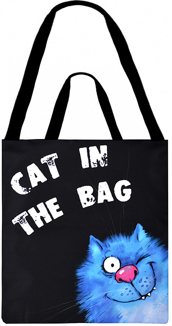Сумка-шоппер «Синие коты. Cat in the bag» | Нескучные игры