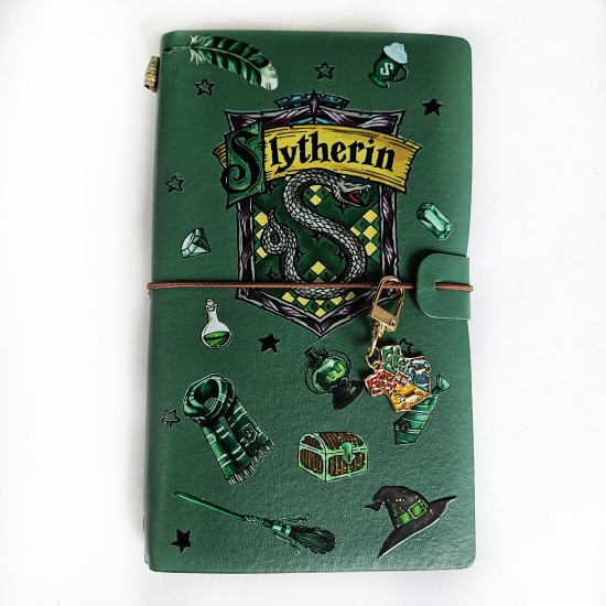 Кожаный блокнот «Slytherin»