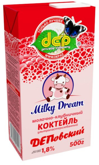 Молочно-клубничный ультрапастеризованный коктейль «Milky Dream»