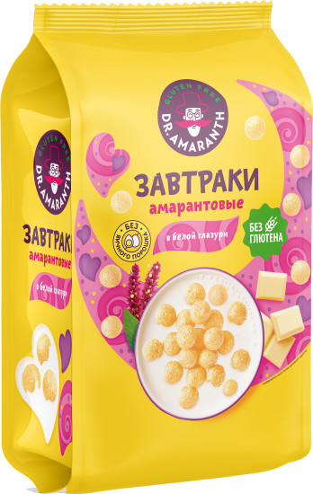 Шарики «Dr.AMARANTH» амарантовые в белой глазури 230г