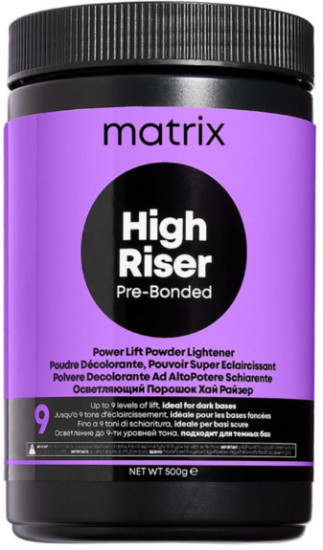 Осветляющий порошок до 9 уровней High Riser с бондером, 500 гр
