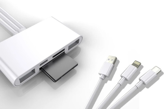 Картридер NK-1032 Pro Lightning для SD, microSD, USB 2.0