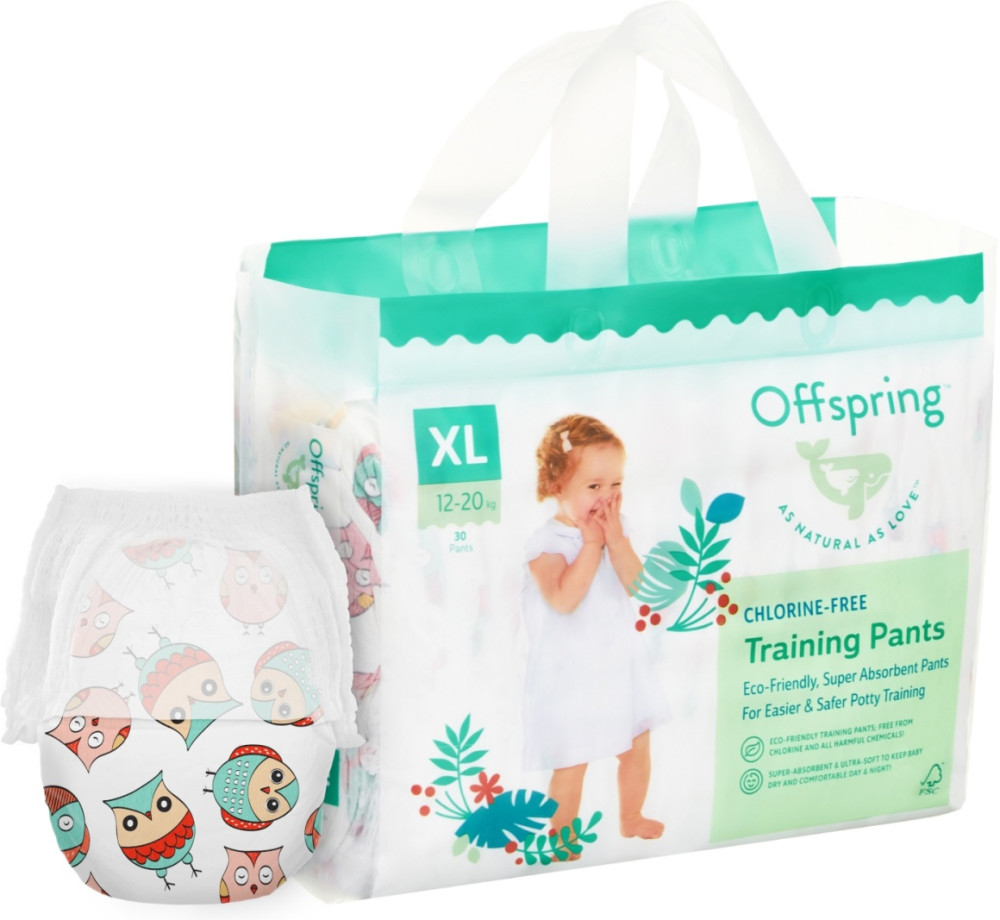 Трусики-подгузники, XL 12-20 кг. 30 шт. расцветка Совы | Offspring