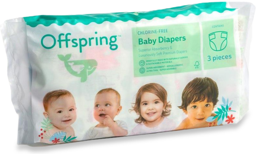 Подгузники, Travel pack, XL 12+ кг. 3 шт. 3 расцветки | Offspring
