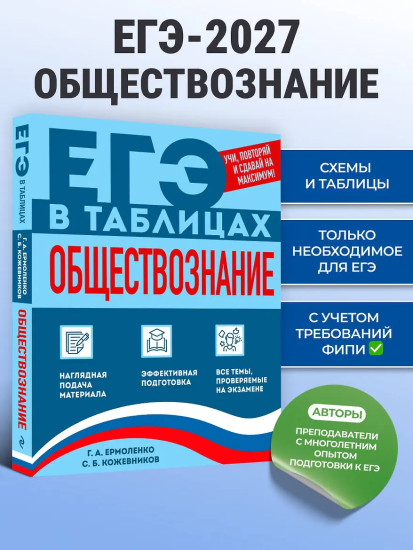 Обществознание. ЕГЭ в таблицах