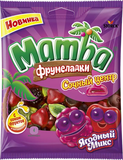 Мармелад жевательный с сочным центром «Ягодный микс»