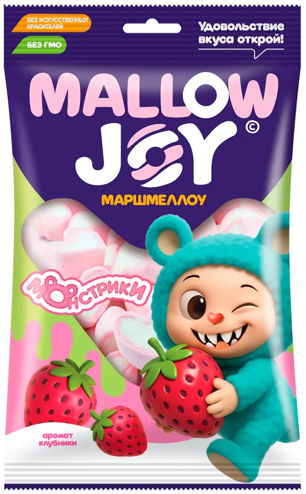 Маршмеллоу с ароматом клубники «Монстрики» | Mallow Joy