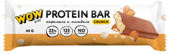 Батончик протеиновый со вкусом карамели и миндаля «Crunch»