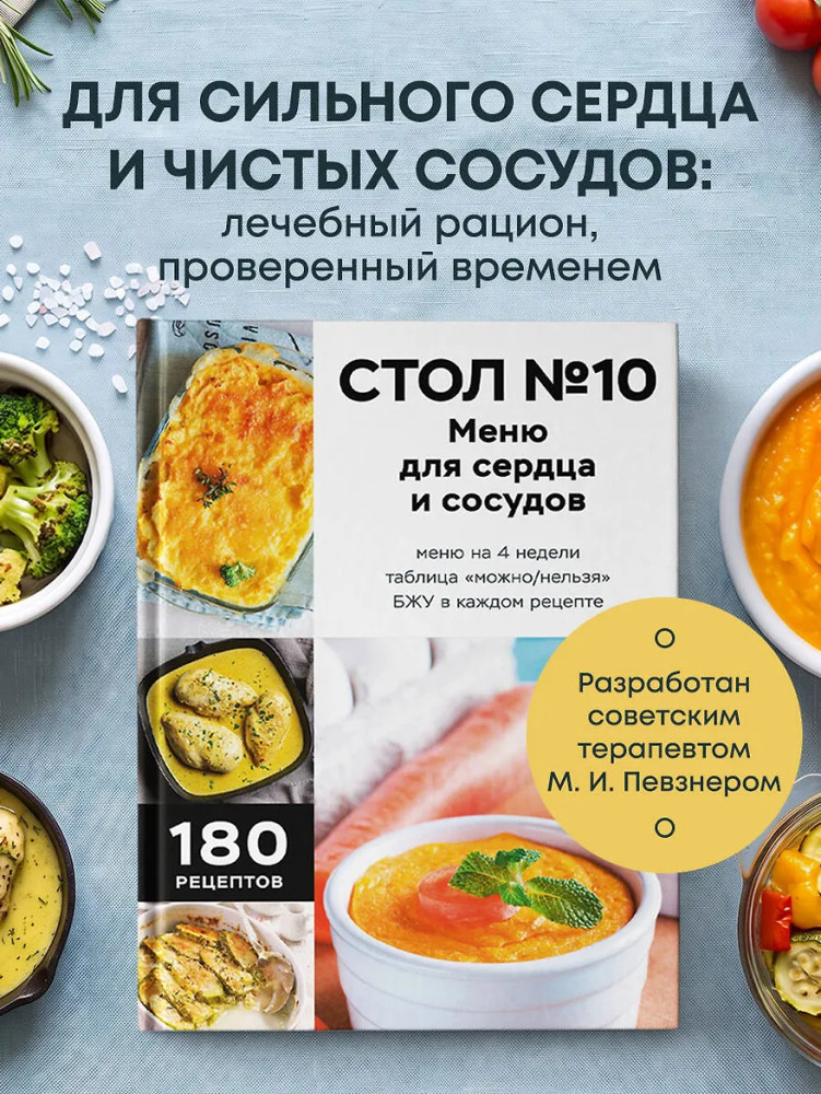 Стол №10. Меню для сердца и сосудов | Диетические столы. Здоровое меню по рекомендациям врачей