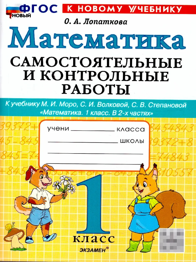 Математика. 1 класс. Самостоятельные и контрольные работы