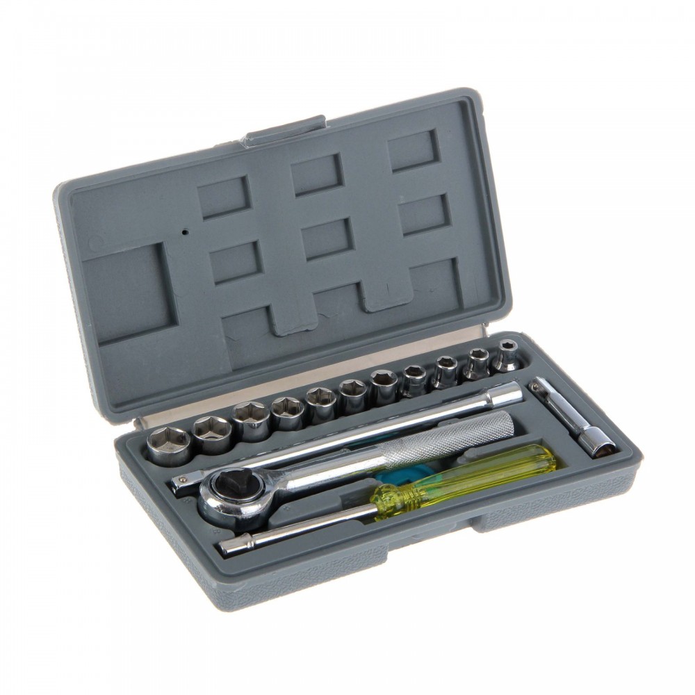 Набор торцевых головок «TUNDRA basic» универсальный в кейсе 17 предметов | Basic | Tundra