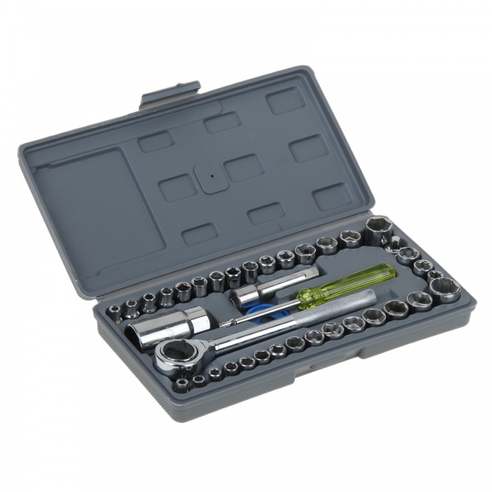 Набор торцевых головок «TUNDRA basic» универсальный в кейсе 40 предметов | Basic | Tundra