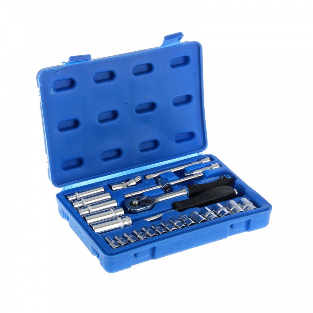 Набор торцевых головок «TUNDRA comfort» универсальный в кейсе 25 предметов | Comfort | Tundra