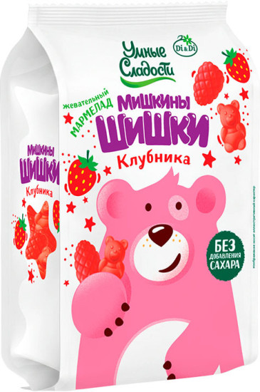 Мармелад «Умные сладости» Мишкины шишки со вкусом клубники 150 гр.