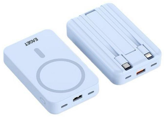Power Bank MagSafe 5000 мАч со встроенными кабелями