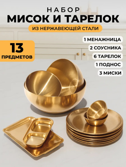 Набор посуды из нержавеющей стали