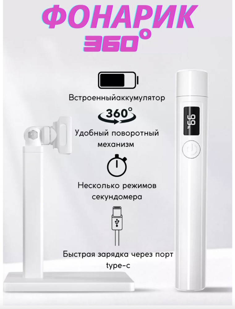 Лампа Uv на магните UV 3 Вт из 2 частей