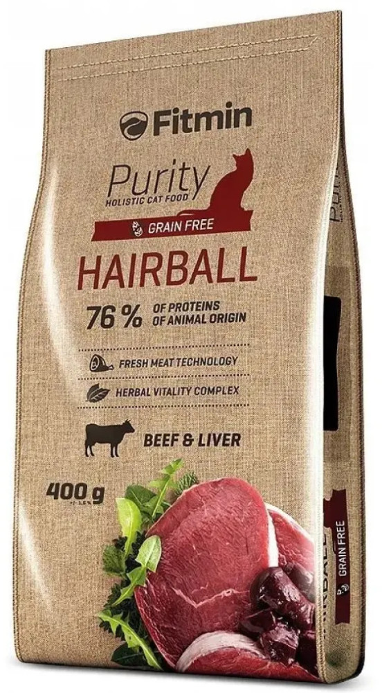 Сухой беззерновой корм для вывода шерсти у кошек Cat Purity Hairball | Fitmin