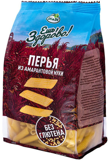 Макароны без глютена с амарантовой мукой Перья, «Ешь Здорово» 250г.
