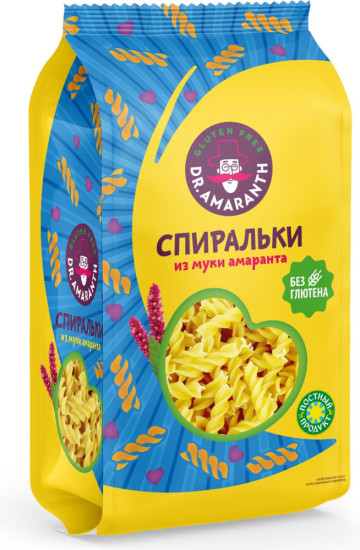 Макаронные изделия «Dr.AMARANTH» Спиральки 250г