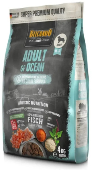 Сухой беззерновой корм Adult GF Ocean для взрослых собак средних и крупных пород, с океанической рыбой