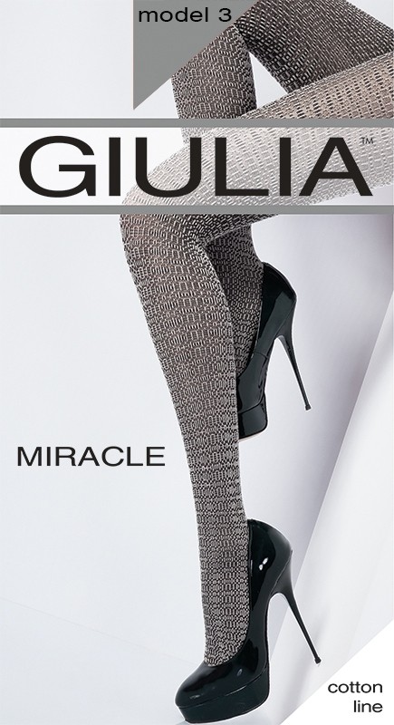 Колготки фантазийные «MIRACLE 3» (nero, 120 den) | Art G