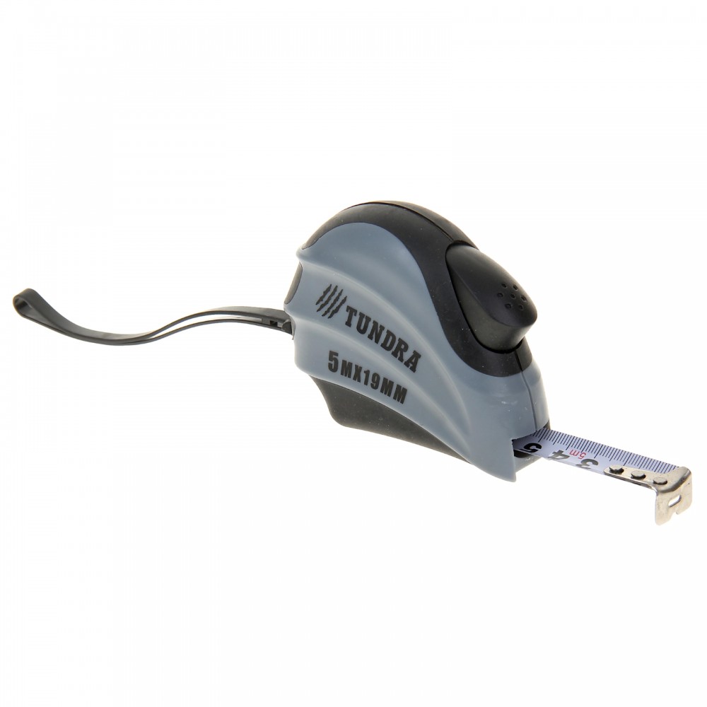 Рулетка «TUNDRA premium» двухкомпонентный корпус, автостоп, 5 м х 19 мм | Premium | Tundra