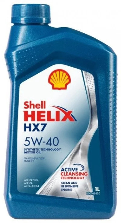 Моторное масло Полусинтетическое SHELL HELIX HX7 5W-40 1 л | Shell