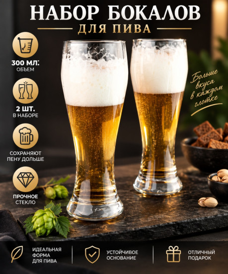Набор стаканов для пива