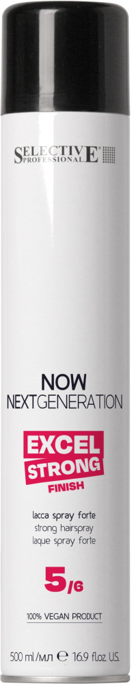 Лак для волос сильной фиксации «Excel Strong» | Now Next Generation | Selective Professional