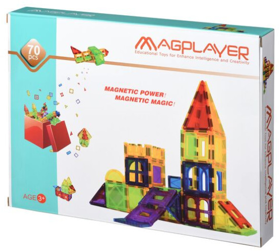 Конструктор магнитные плитки 70эл | MagPlayer