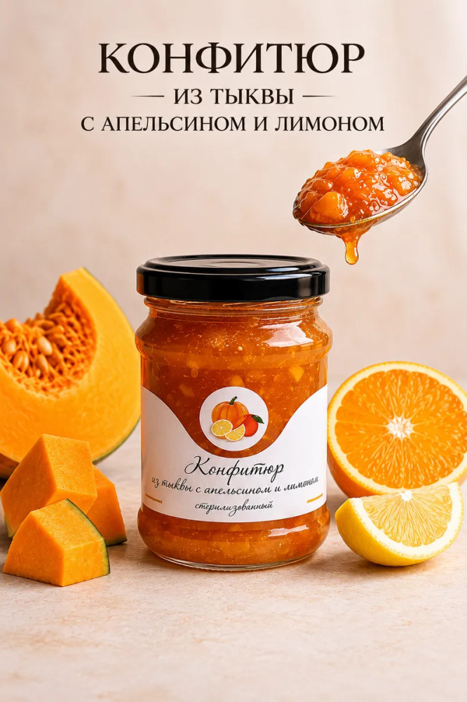 Конфитюр из тыквы с апельсином и лимоном | Kladovka