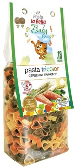 Сердечки Триколор 250 гр | Baby | Pasta la Bella