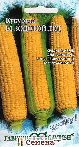 Семена. Кукуруза «Золотой лед F1», 5 г | Заморозь! | Гавриш