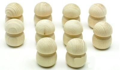 Счетный материал «Грибочки» неокрашенные (12 штук) | Вальда