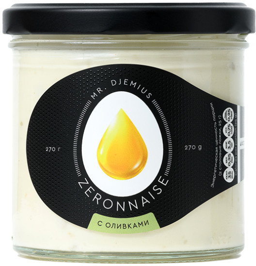 Низкокалорийный майонез Zeronnaise с оливками 270 гр