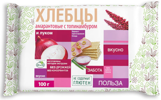 Хлебцы амарантовые с топинамбуром и луком 100г