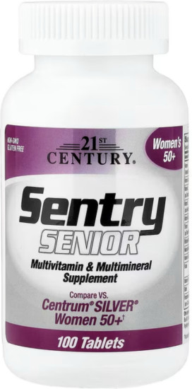 Sentry Senior, комплекс витаминов и минералов для женщин старше 50 лет, 100 таблеток