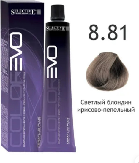 Selective Professional Colorevo 8.81 светлый блондин ирисово-пепельный крем-краска
