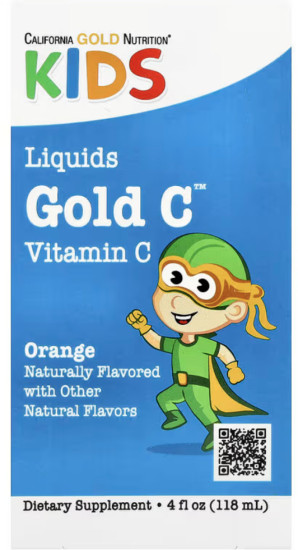 Kids Gold C, жидкий витамин С для детей, со вкусом апельсина