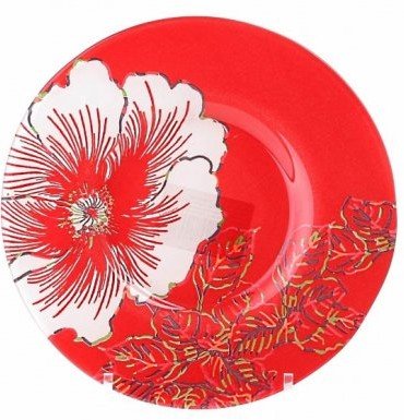 Тарелка суповая Ink Flower, диаметр 24 см
