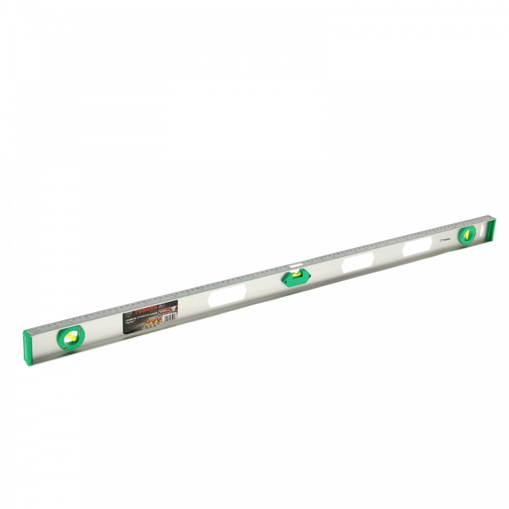 Уровень строительный «TUNDRA basic», «Рельс», алюминиевый 1000 мм | Basic | Tundra