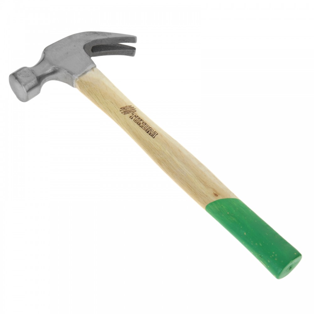 Молоток-гвоздодер «TUNDRA basic» деревянная рукоятка, круглый боек, 250 г. | Basic | Tundra