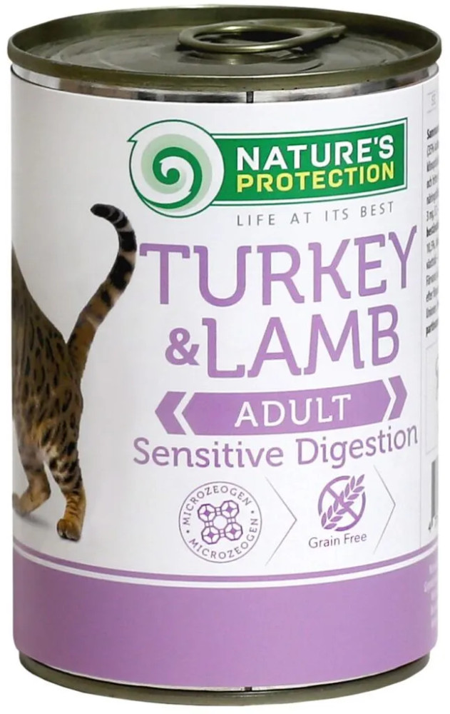 Sensible Digestion Turkey&Lamb влажный корм для взрослых кошек с чувствительным пищеварением с индейкой и ягнёнком | Nature's Protection