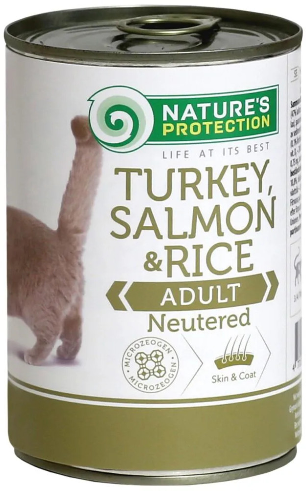 Adult Neutered with Turkey, Salmon & Rice влажный корм для стерилизованных кошек с индейкой, лососем и рисом | Nature's Protection