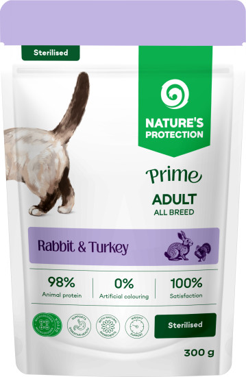 Prime Sterilised Adult All Breed Cats Rabbit & Turkey пауч для стерилизованных кошек с кроликом и индейкой