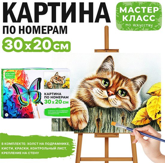 Картина по номерам «Рыжая кошечка»